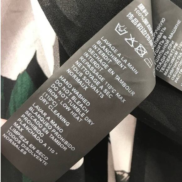 The Kooples Floral Ecru Short Printed Black Dress 2 - Picture 11 of 11